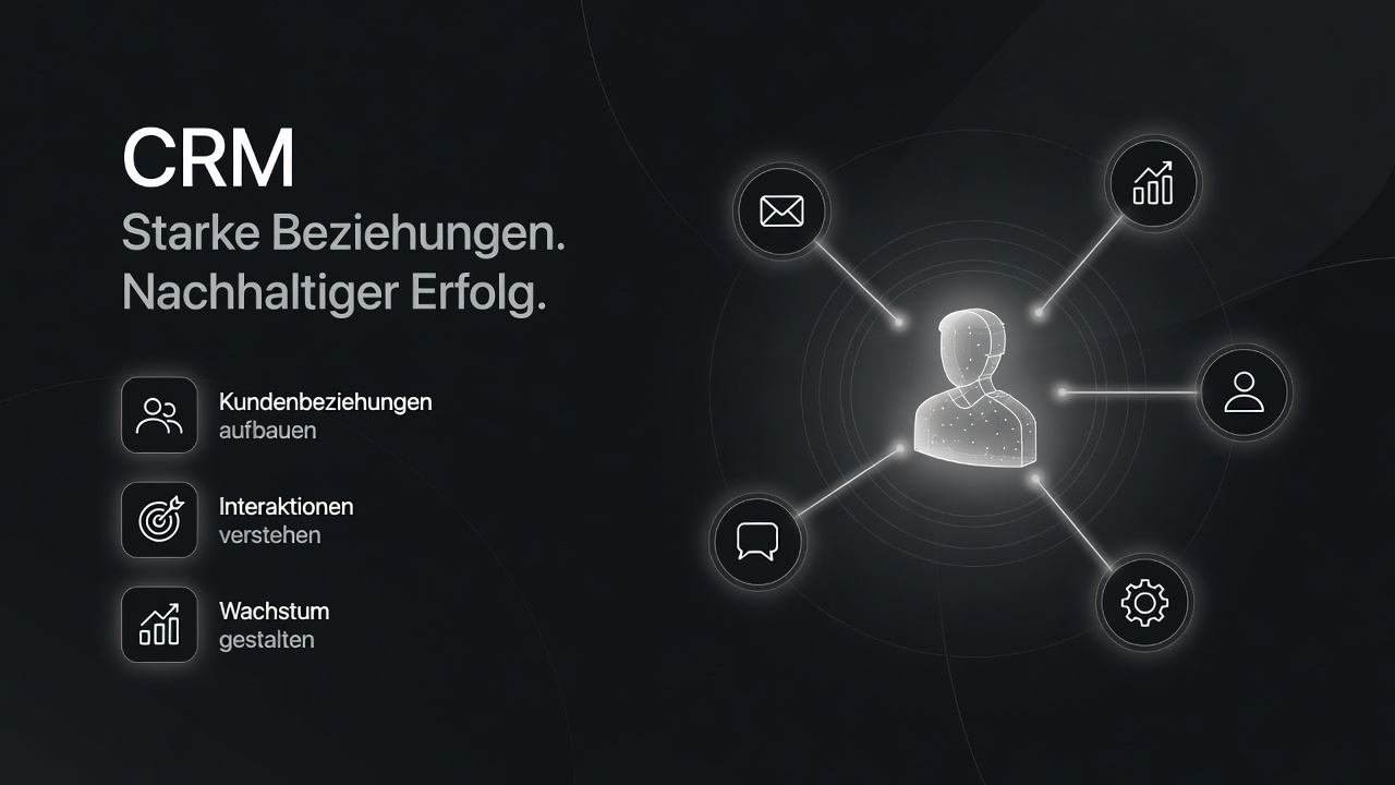 CRM-Visualisierung mit Kundenbeziehungen, Interaktionen und Wachstum